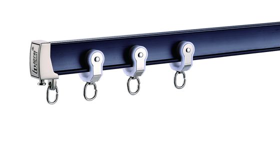 Giá tốt. Silent Sealing Curtain Tracks Black Aluminum Curtain Accessories Rails For Curved Windows trực tuyến