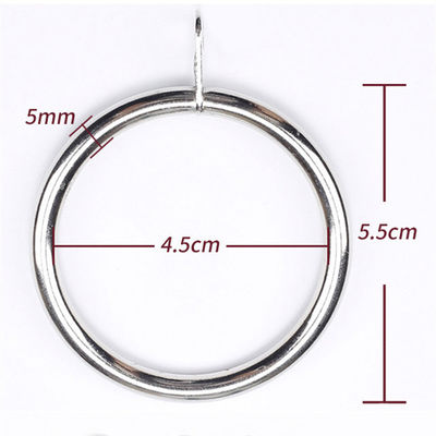 Giá tốt. Bạc Đường kính 45mm Đường kính 5mm Độ dày 5mm Nhẫn thanh rèm với miếng đệm trực tuyến